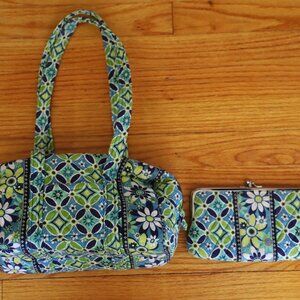 Vera Bradley Daisy Daisy Purse + Wallet Set